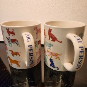 PARKER LANE Dog and Cat Person Mugs